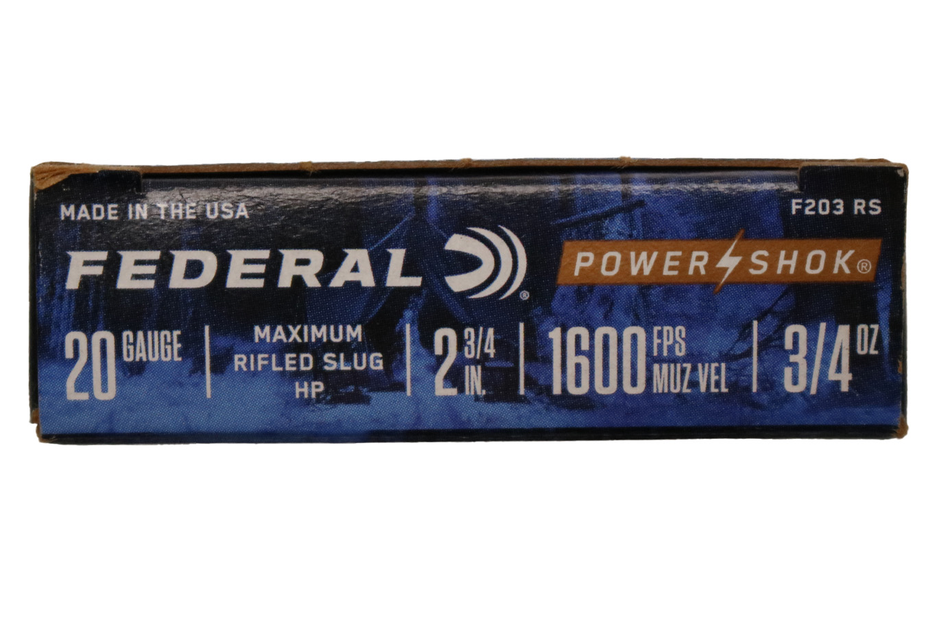 FEDERAL AMMUNITION 20 Gauge 2 3/4 in Power-Shok Rifled Slug Police Trade Ammo 5/Box